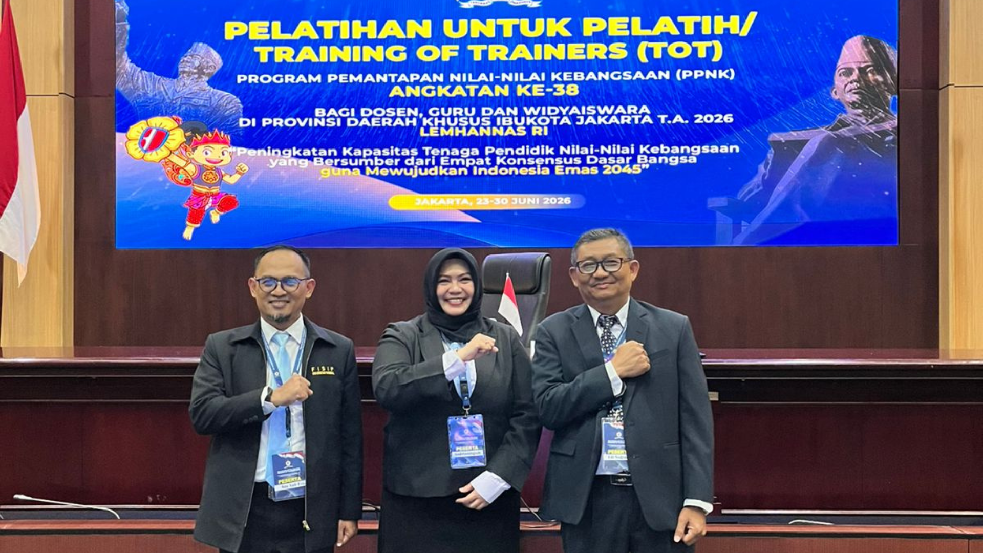 Dosen FTKI UNAS Ikuti Pelatihan Training of Trainers (TOT) Pemantapan Nilai-Nilai Kebangsaan di Lemhannas RI